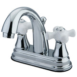 English Vintage KS7611PX Two-Handle 3-Hole Deck Mount 4" Centerset Bathroom Faucet with Brass Pop-Up, Polished Chrome