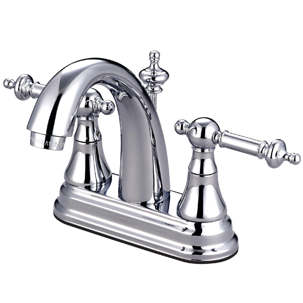 Templeton KS7611TL Two-Handle 3-Hole Deck Mount 4" Centerset Bathroom Faucet with Brass Pop-Up, Polished Chrome