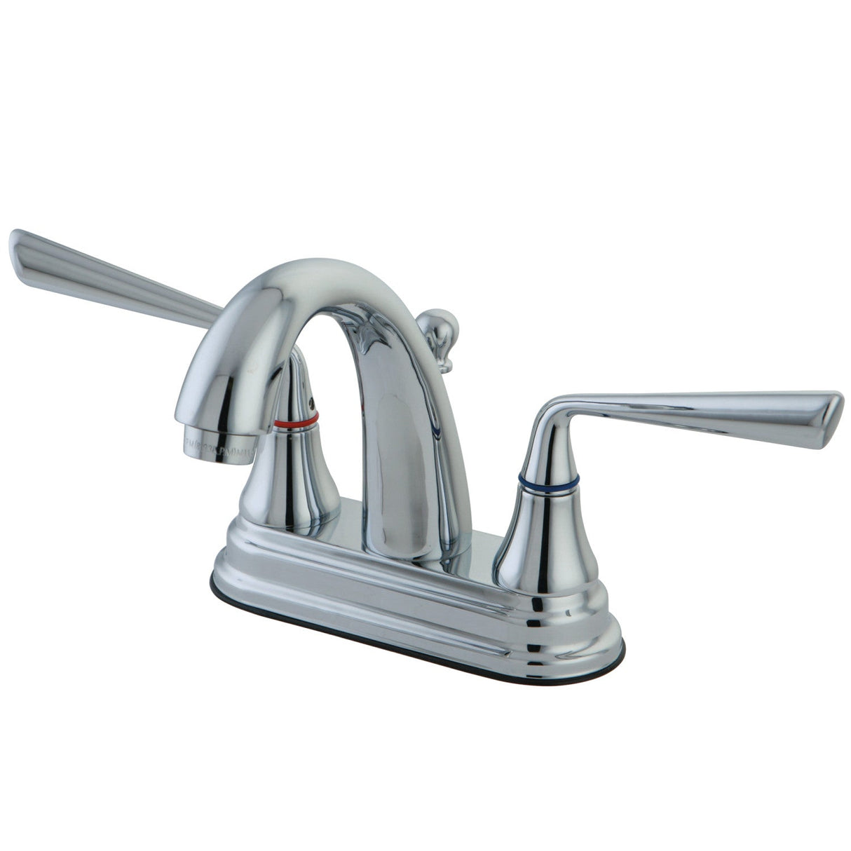 Silver Sage KS7611ZL Two-Handle 3-Hole Deck Mount 4" Centerset Bathroom Faucet with Brass Pop-Up, Polished Chrome