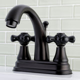 Duchess KS7615PKX Two-Handle 3-Hole Deck Mount 4" Centerset Bathroom Faucet with Brass Pop-Up, Oil Rubbed Bronze