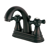 Duchess KS7615PKX Two-Handle 3-Hole Deck Mount 4" Centerset Bathroom Faucet with Brass Pop-Up, Oil Rubbed Bronze