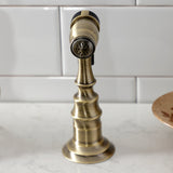 Heirloom KS7793BALBS Two-Handle 3-Hole Deck Mount Bridge Kitchen Faucet with Brass Sprayer, Antique Brass