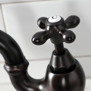 English Country KS7795AXBS Two-Handle 3-Hole Deck Mount Bridge Kitchen Faucet with Brass Sprayer, Oil Rubbed Bronze