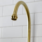 Heirloom KS7797BALBS Two-Handle 3-Hole Deck Mount Bridge Kitchen Faucet with Brass Sprayer, Brushed Brass