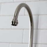 English Country KS7798PXBS Two-Handle 3-Hole Deck Mount Bridge Kitchen Faucet with Brass Sprayer, Brushed Nickel