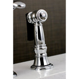 Templeton KS7821TLBS Single-Handle 3-Hole Deck Mount Widespread Kitchen Faucet with Brass Sprayer, Polished Chrome