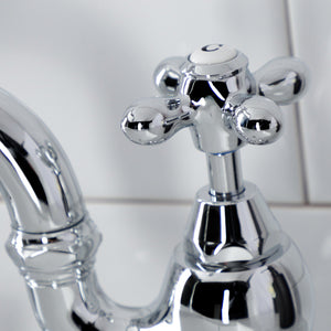 English Country KS7971AX Two-Handle 3-Hole Deck Mount Bridge Bathroom Faucet with Brass Pop-Up, Polished Chrome