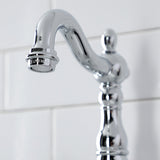 English Country KS7971AX Two-Handle 3-Hole Deck Mount Bridge Bathroom Faucet with Brass Pop-Up, Polished Chrome
