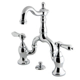 Heirloom KS7971BAL Two-Handle 3-Hole Deck Mount Bridge Bathroom Faucet with Brass Pop-Up, Polished Chrome