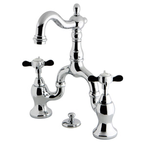Essex KS7971BEX Two-Handle 3-Hole Deck Mount Bridge Bathroom Faucet with Brass Pop-Up, Polished Chrome