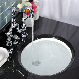 Tudor KS7971TAL Two-Handle 3-Hole Deck Mount Bridge Bathroom Faucet with Brass Pop-Up, Polished Chrome