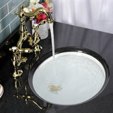 Tudor KS7972TAL Two-Handle 3-Hole Deck Mount Bridge Bathroom Faucet with Brass Pop-Up, Polished Brass