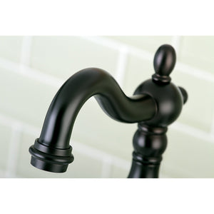 English Country KS7975AL Two-Handle 3-Hole Deck Mount Bridge Bathroom Faucet with Brass Pop-Up, Oil Rubbed Bronze