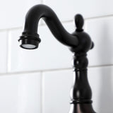 English Country KS7975AX Two-Handle 3-Hole Deck Mount Bridge Bathroom Faucet with Brass Pop-Up, Oil Rubbed Bronze