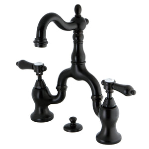 Heirloom KS7975BAL Two-Handle 3-Hole Deck Mount Bridge Bathroom Faucet with Brass Pop-Up, Oil Rubbed Bronze