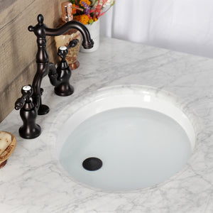 Tudor KS7975TAL Two-Handle 3-Hole Deck Mount Bridge Bathroom Faucet with Brass Pop-Up, Oil Rubbed Bronze