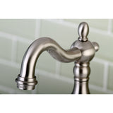 English Country KS7978AL Two-Handle 3-Hole Deck Mount Bridge Bathroom Faucet with Brass Pop-Up, Brushed Nickel