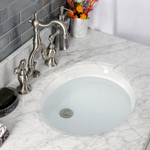 English Country KS7978AL Two-Handle 3-Hole Deck Mount Bridge Bathroom Faucet with Brass Pop-Up, Brushed Nickel