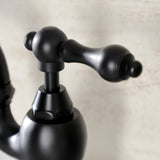 English Country KS7990AL Two-Handle 3-Hole Deck Mount Bridge Bathroom Faucet with Brass Pop-Up, Matte Black