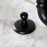 Tudor KS7990TAL Two-Handle 3-Hole Deck Mount Bridge Bathroom Faucet with Brass Pop-Up, Matte Black