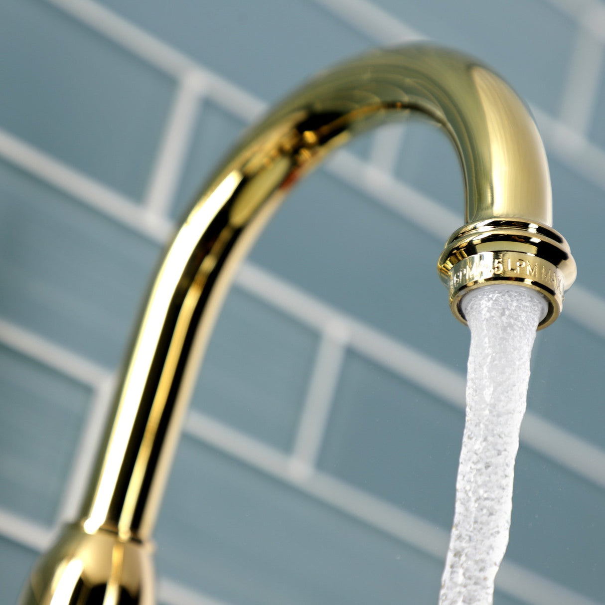 Tudor KS7992TAL Two-Handle 3-Hole Deck Mount Bridge Bathroom Faucet with Brass Pop-Up, Polished Brass