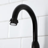 English Country KS7995AX Two-Handle 3-Hole Deck Mount Bridge Bathroom Faucet with Brass Pop-Up, Oil Rubbed Bronze