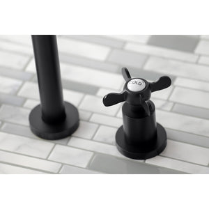 Essex KS8020BEX Two-Handle 3-Hole Wall Mount Roman Tub Faucet, Matte Black