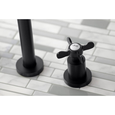 Essex KS8020BEX Two-Handle 3-Hole Wall Mount Roman Tub Faucet, Matte Black