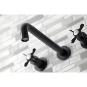 Essex KS8020BEX Two-Handle 3-Hole Wall Mount Roman Tub Faucet, Matte Black