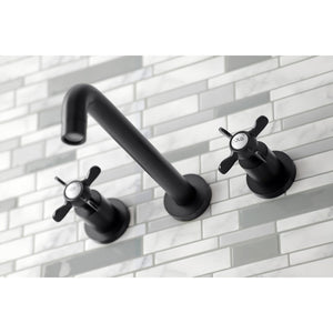Essex KS8020BEX Two-Handle 3-Hole Wall Mount Roman Tub Faucet, Matte Black
