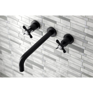 Essex KS8020BEX Two-Handle 3-Hole Wall Mount Roman Tub Faucet, Matte Black