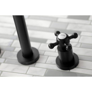 Metropolitan KS8020BX Two-Handle 3-Hole Wall Mount Roman Tub Faucet, Matte Black