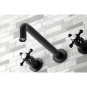 Metropolitan KS8020BX Two-Handle 3-Hole Wall Mount Roman Tub Faucet, Matte Black