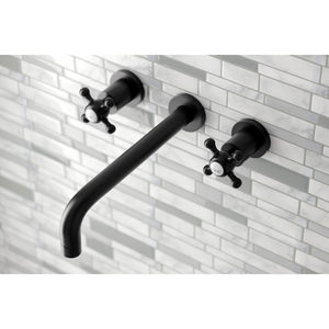 Metropolitan KS8020BX Two-Handle 3-Hole Wall Mount Roman Tub Faucet, Matte Black