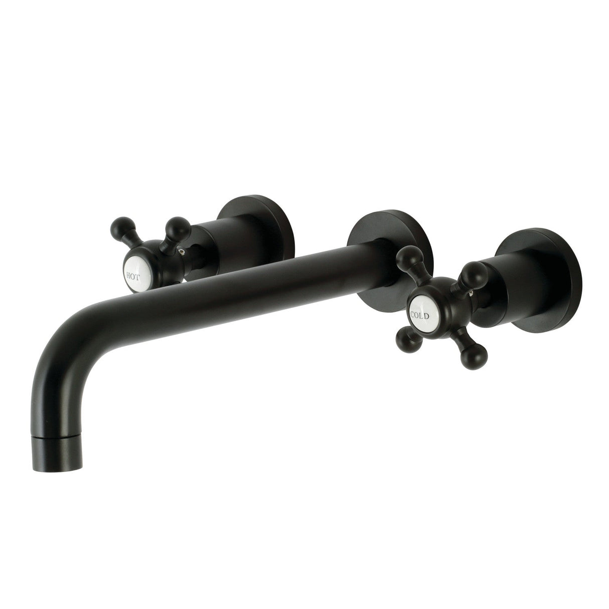 Metropolitan KS8020BX Two-Handle 3-Hole Wall Mount Roman Tub Faucet, Matte Black