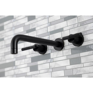 Kaiser KS8020CKL Two-Handle 3-Hole Wall Mount Roman Tub Faucet, Matte Black