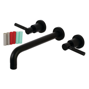 Kaiser KS8020DKL Two-Handle 3-Hole Wall Mount Roman Tub Faucet, Matte Black