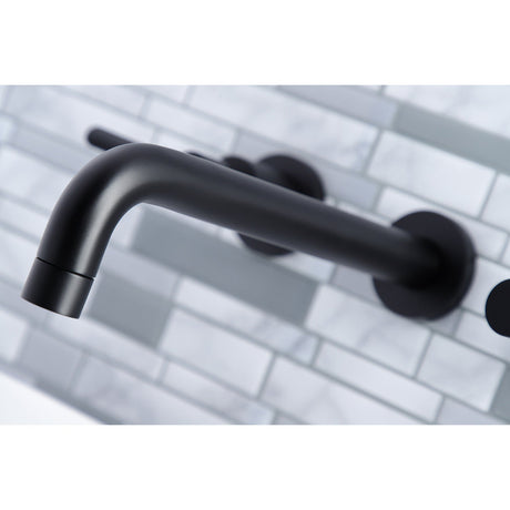 Concord KS8020DL Two-Handle 3-Hole Wall Mount Roman Tub Faucet, Matte Black