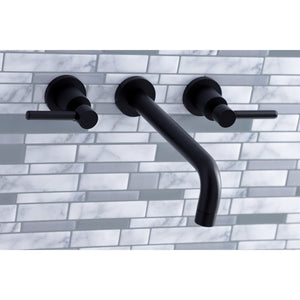 Concord KS8020DL Two-Handle 3-Hole Wall Mount Roman Tub Faucet, Matte Black