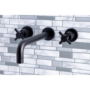 Concord KS8020DX Two-Handle 3-Hole Wall Mount Roman Tub Faucet, Matte Black