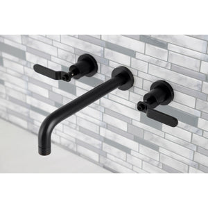 Whitaker KS8020KL Two-Handle 3-Hole Wall Mount Roman Tub Faucet, Matte Black