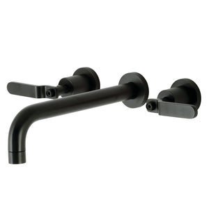Whitaker KS8020KL Two-Handle 3-Hole Wall Mount Roman Tub Faucet, Matte Black