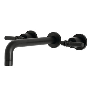 Milano KS8020ML Two-Handle 3-Hole Wall Mount Roman Tub Faucet, Matte Black