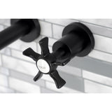 Hamilton KS8020NX Two-Handle 3-Hole Wall Mount Roman Tub Faucet, Matte Black