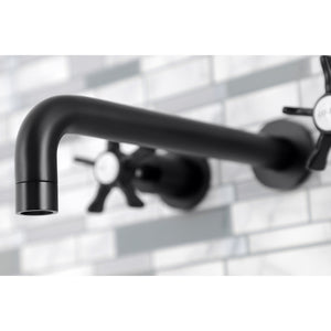 Hamilton KS8020NX Two-Handle 3-Hole Wall Mount Roman Tub Faucet, Matte Black