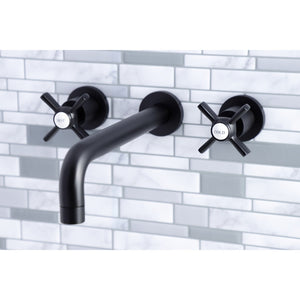 Millennium KS8020ZX Two-Handle 3-Hole Wall Mount Roman Tub Faucet, Matte Black