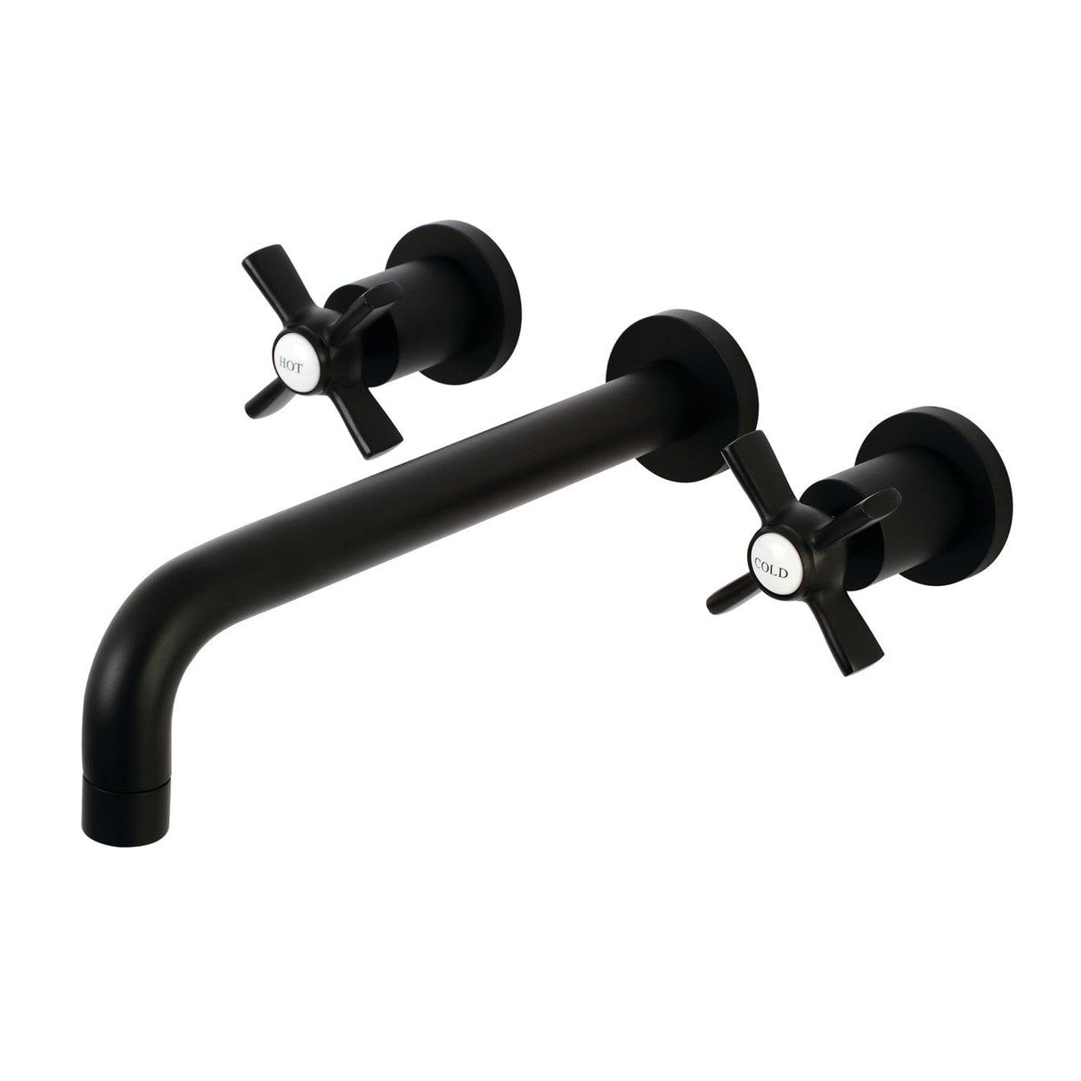 Millennium KS8020ZX Two-Handle 3-Hole Wall Mount Roman Tub Faucet, Matte Black