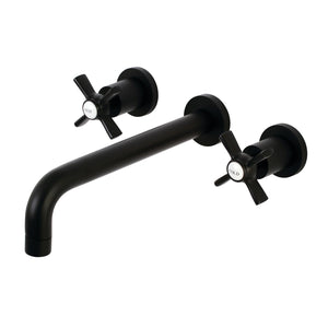 Millennium KS8020ZX Two-Handle 3-Hole Wall Mount Roman Tub Faucet, Matte Black