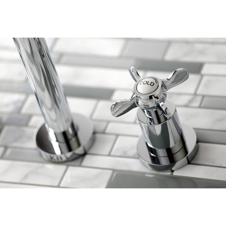 Essex KS8021BEX Two-Handle 3-Hole Wall Mount Roman Tub Faucet, Polished Chrome