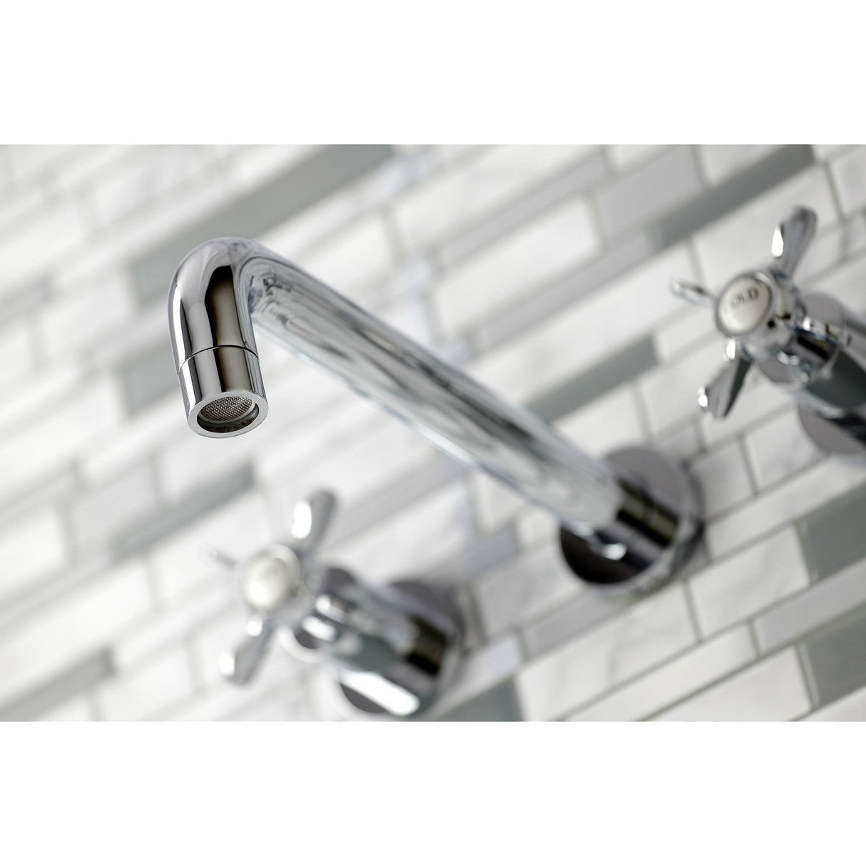 Essex KS8021BEX Two-Handle 3-Hole Wall Mount Roman Tub Faucet, Polished Chrome